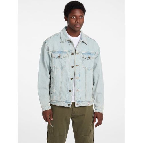 Giacca Trucker Oversize In Denim - Guess - Modalova