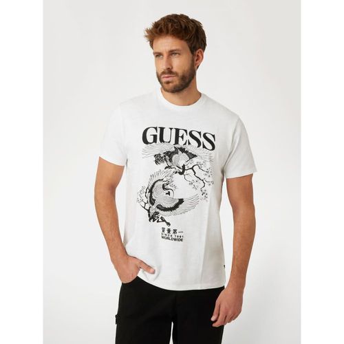 T-Shirt Stampa Frontale - Guess - Modalova