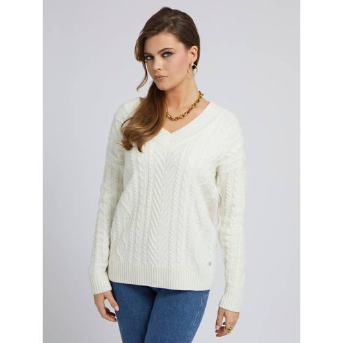 Maglione Misto Lana A Trecce - Guess - Modalova