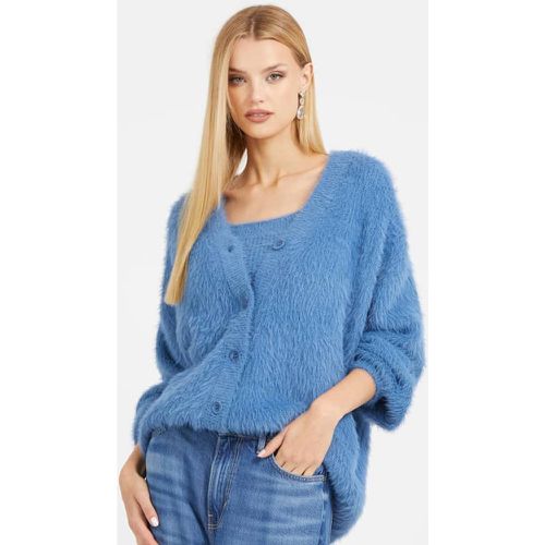 Cardigan In Maglia Fuzzy - Guess - Modalova