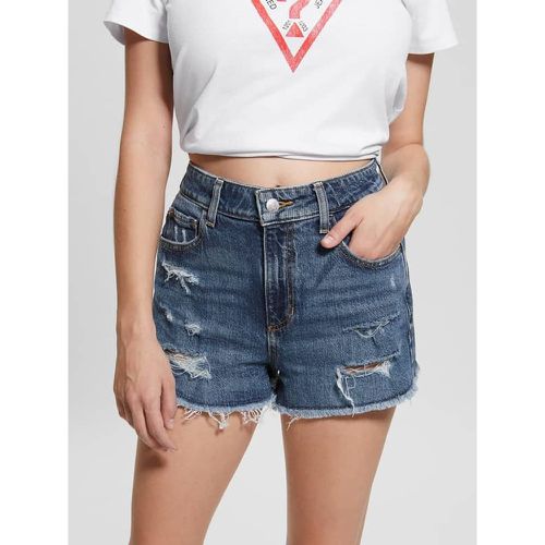 Short Jeans Con Abrasioni - Guess - Modalova