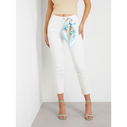 Pantaloni Skinny A Vita Alta In Satin - Guess - Modalova