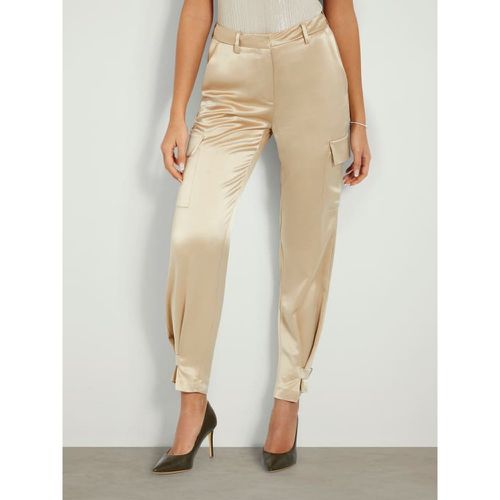 Pantaloni Cargo In Satin - Guess - Modalova