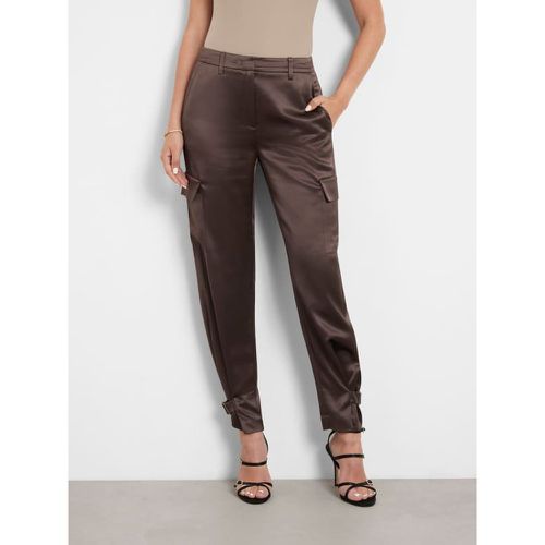 Pantaloni Cargo In Satin - Guess - Modalova