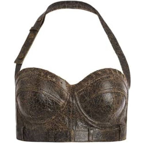 Bustier In Pelle Craquelé - Guess - Modalova