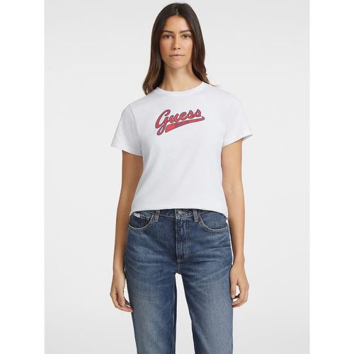 T-Shirt Classica Con Logo Script - Guess - Modalova