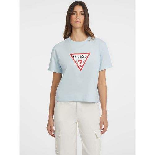 T-Shirt Boxy Con Logo Iconico - Guess - Modalova