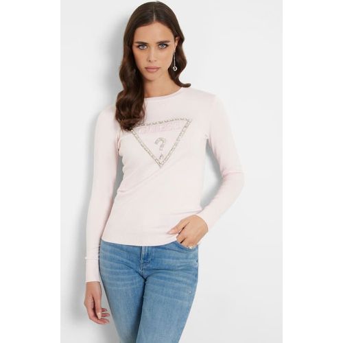 Maglione Logo Frontale Con Strass - Guess - Modalova