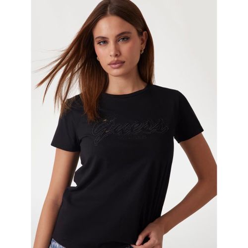 T-Shirt Con Logo In Pizzo - Guess - Modalova