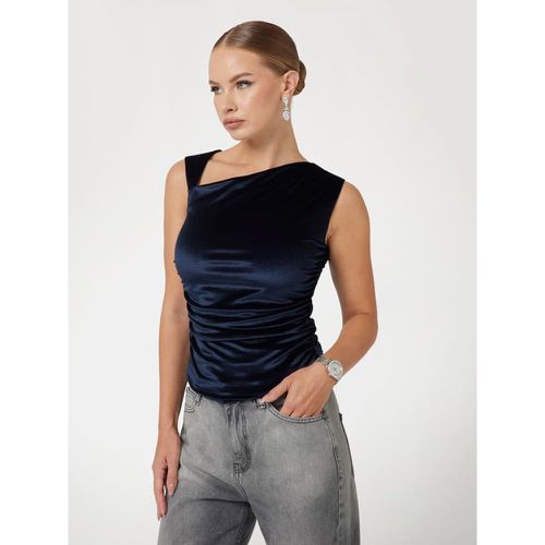 Top In Velour Con Collo Asimmetrico - Guess - Modalova