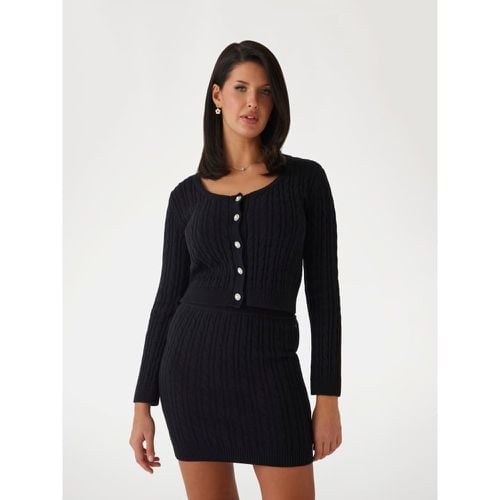 Cardigan A Trecce In Misto Lana - Guess - Modalova