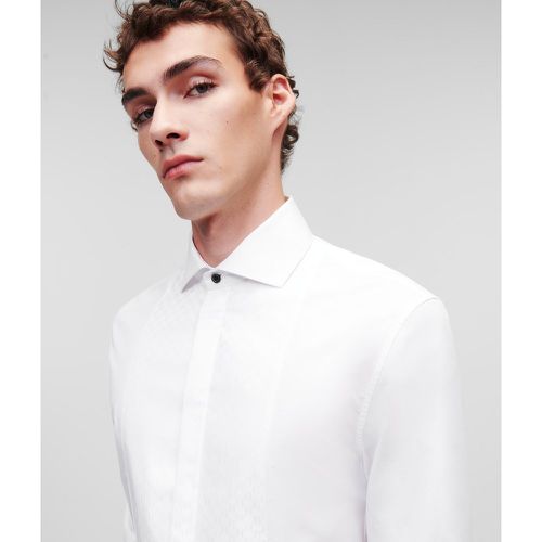 Evening Shirt With Kl Monogram Bib Detail, Man, , Size: 37 - Karl Lagerfeld - Modalova