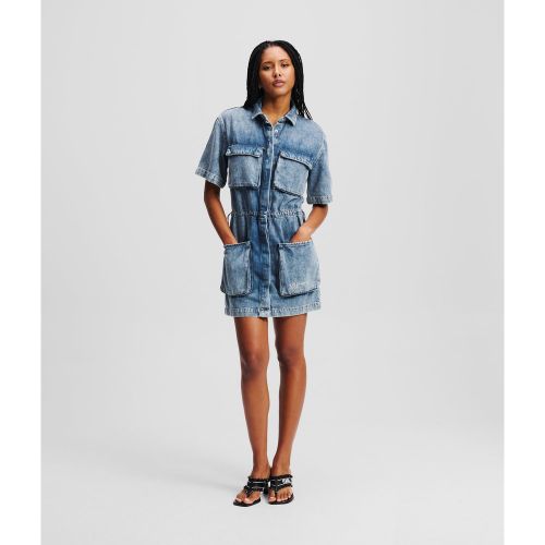 Robe Chemise En Denim Utilitaire, , , Taille: L - Karl Lagerfeld - Modalova