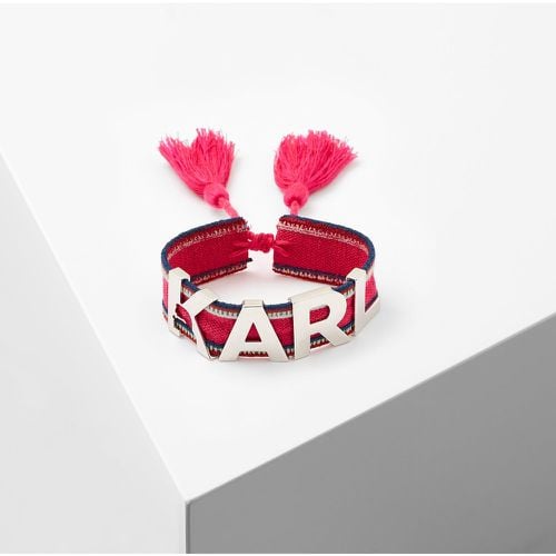 K/woven Karl Logo Bracelet – Pink, Woman, , Size: One size - Karl Lagerfeld - Modalova