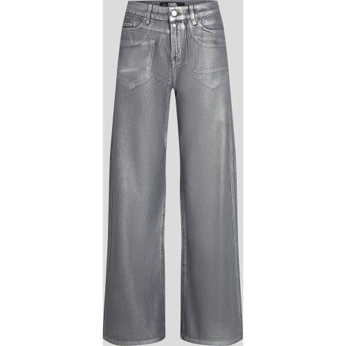 Metallic Wide Leg Jeans, , , Taille: 24 - Karl Lagerfeld - Modalova