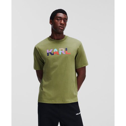 Color-block Karl Logo T-shirt, Man, , Size: L - Karl Lagerfeld - Modalova