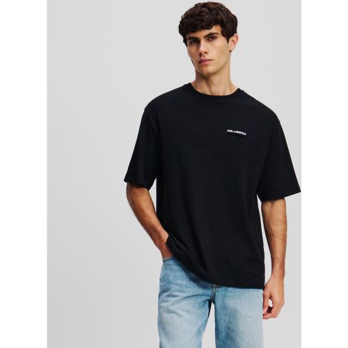 T-shirt En Lin Mélangé Avec Logo, , , Taille: L - Karl Lagerfeld - Modalova