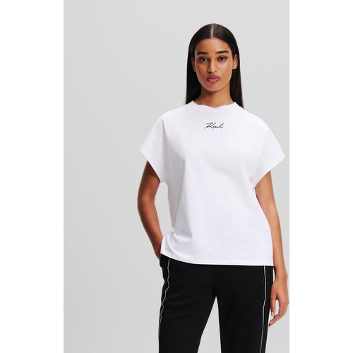 Karl Signature T-shirt, Woman, , Size: S - Karl Lagerfeld - Modalova