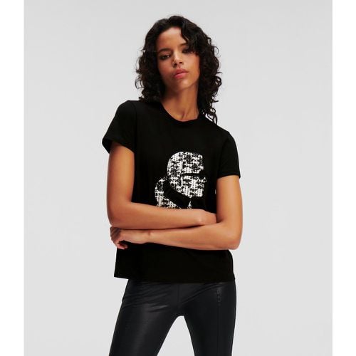 Bouclé Karl Profile T-shirt, Woman, , Size: L - Karl Lagerfeld - Modalova