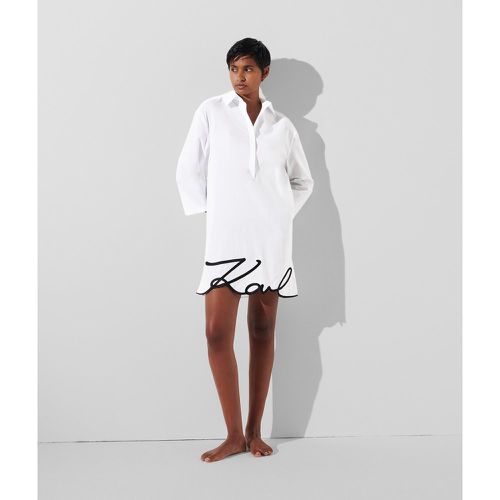 Karl Signature Beach Shirt Dress, Woman, , Size: XS - Karl Lagerfeld - Modalova