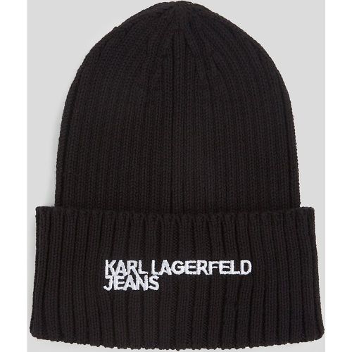 Klj Logo Ribbed Beanie, Woman, , Size: One size - Karl Lagerfeld - Modalova