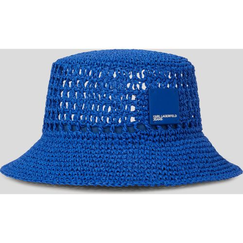 Bob En Raphia Avec Logo Carré, , , Taille: One size - Karl Lagerfeld - Modalova