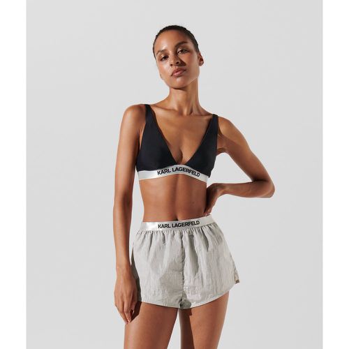 Karl Logo High-waist Beach Shorts, Woman, , Size: L - Karl Lagerfeld - Modalova