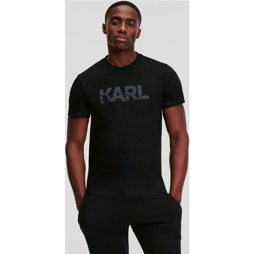 Flock Karl Logo T-shirt, Man, , Size: L - Karl Lagerfeld - Modalova