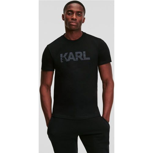 Flock Karl Logo T-shirt, Man, , Size: XS - Karl Lagerfeld - Modalova