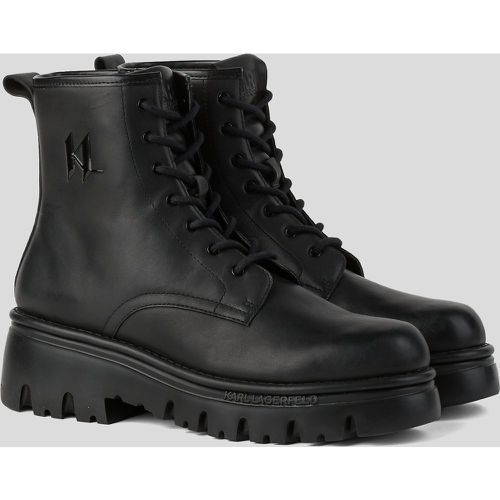 Kl Monogram Kombat Lace Up Boots, Man, , Size: 40 - Karl Lagerfeld - Modalova