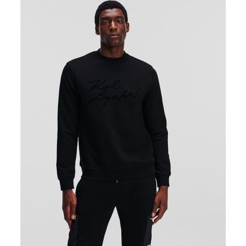 Karl Signature Logo Sweatshirt, Man, , Size: L - Karl Lagerfeld - Modalova