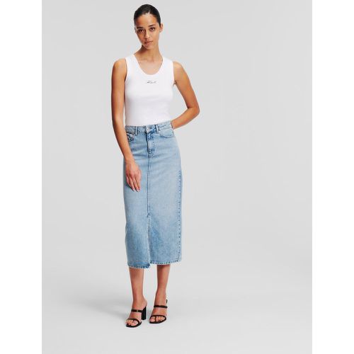 Denim Maxi Skirt, Woman, , Size: XS - Karl Lagerfeld - Modalova