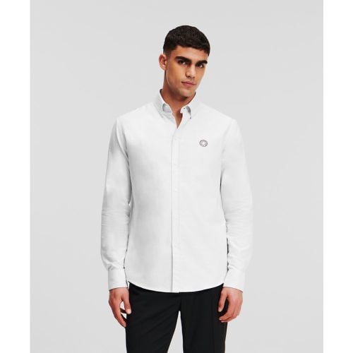 Circle Logo Oxford Shirt, Man, , Size: L - Karl Lagerfeld - Modalova