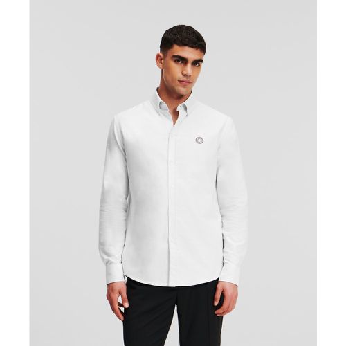 Circle Logo Oxford Shirt, Man, , Size: XS - Karl Lagerfeld - Modalova