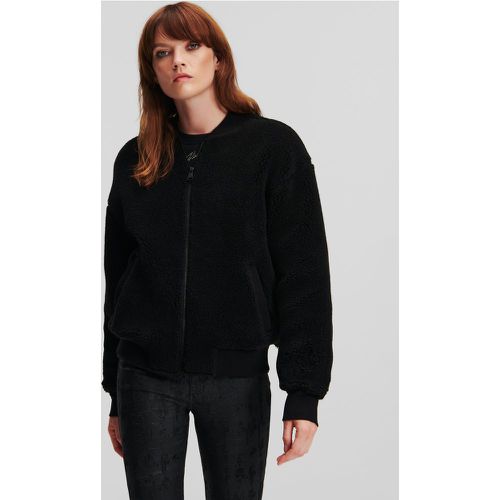 Teddy Zip-up Jacket, Woman, , Size: S - Karl Lagerfeld - Modalova