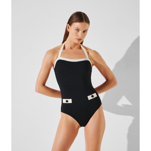 K/signature Monochrome Swimsuit, Woman, /, Size: L - Karl Lagerfeld - Modalova