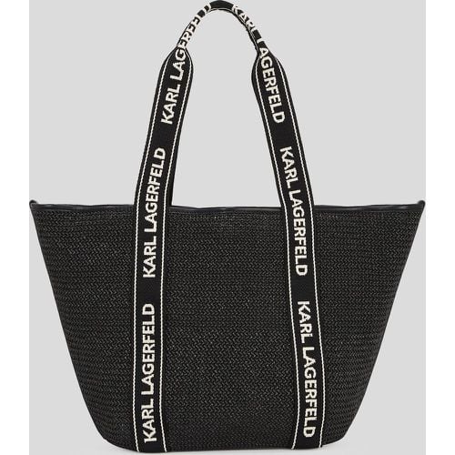 Karl Logo Raffia Beach Tote Bag, Woman, , Size: One size - Karl Lagerfeld - Modalova