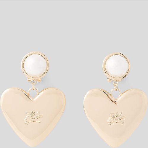 K/heart Pearls Earrings, Woman, , Size: One size - Karl Lagerfeld - Modalova