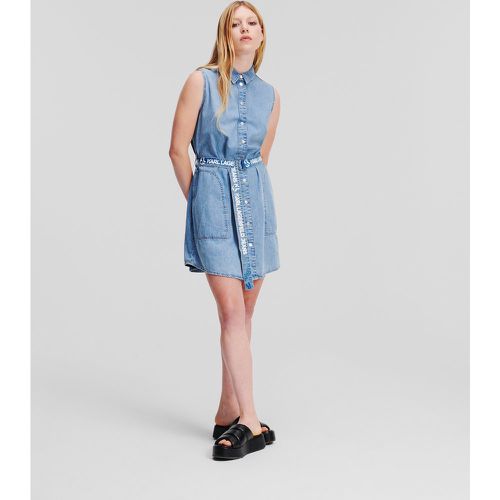 Klj Sleeveless Denim Shirt Dress, Woman, , Size: XS - Karl Lagerfeld - Modalova