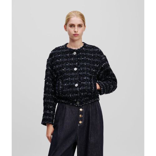 Veste Bomber En Bouclé Karl Essential, , , Taille: 34 - Karl Lagerfeld - Modalova