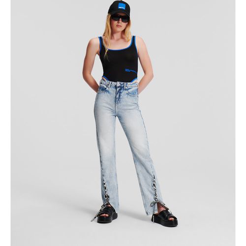 Klj Lace-up High-rise Straight Jeans, Woman, , Size: 3232 - KL Jeans - Modalova