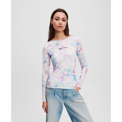 T-shirt En Maille Avec Imprimé Floral, , , Taille: L - Karl Lagerfeld - Modalova