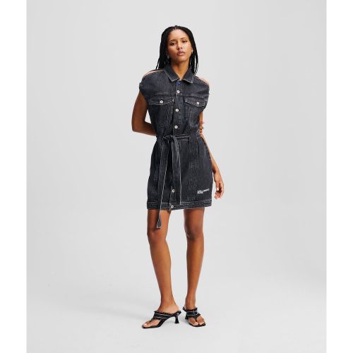 Robe En Denim Ceinturée, , , Taille: L - Karl Lagerfeld - Modalova