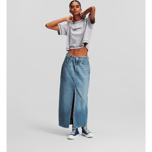 Klj Denim Maxi Skirt, Woman, , Size: XS - Karl Lagerfeld - Modalova