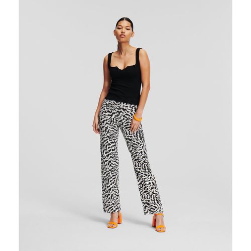 Zebra-print Straight-leg Jeans, Woman, /, Size: 24 - Karl Lagerfeld - Modalova