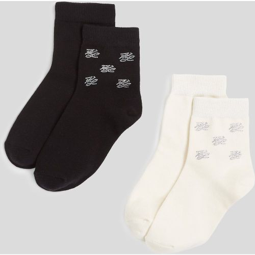 K/autograph Rhinestone Socks – 2-pack, Woman, /, Size: One size - Karl Lagerfeld - Modalova