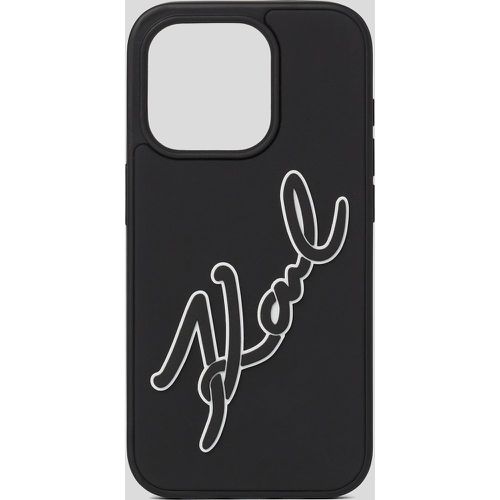 K/signature Rubber Iphone 15 Pro Case, Woman, , Size: One size - Karl Lagerfeld - Modalova