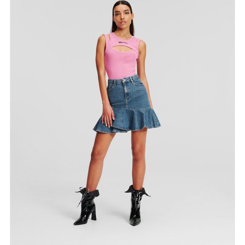 Klj Ruffled Denim Skirt, Woman, , Size: M - KL Jeans - Modalova