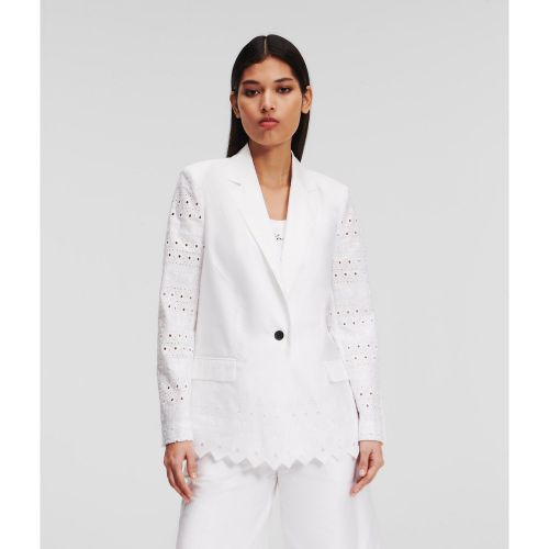 Blazer Avec Broderie Anglaise, , , Taille: 34 - Karl Lagerfeld - Modalova
