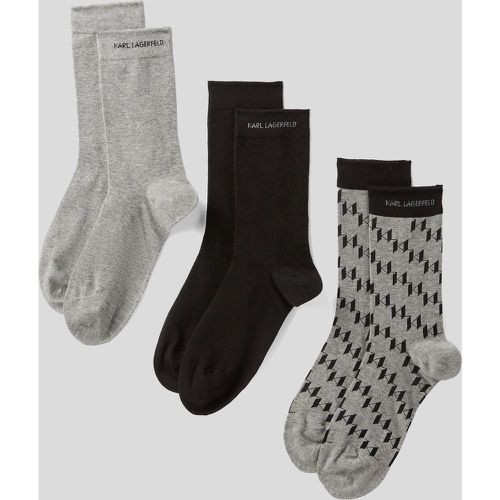 K/monogram Socks - 3 Pack, Man, /, Size: 39-42 - Karl Lagerfeld - Modalova